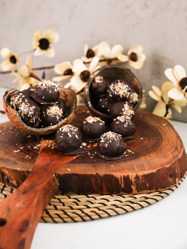 No Bake Coconut Chocolate Covered Candy Balls